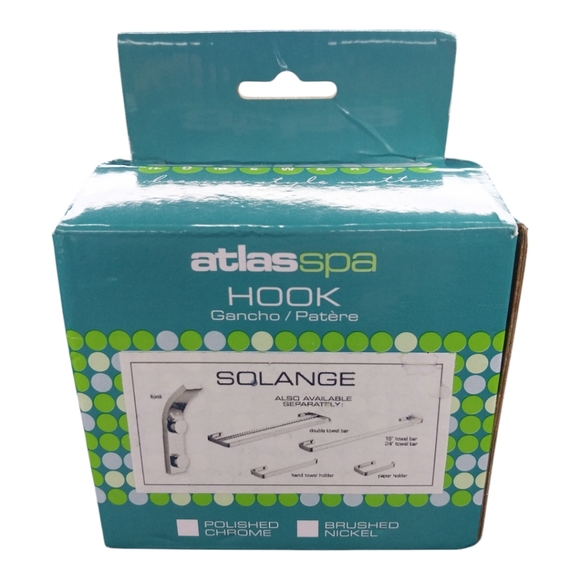 Atlas Solid Brass Robe / Towel Hook - Picture 2 of 4